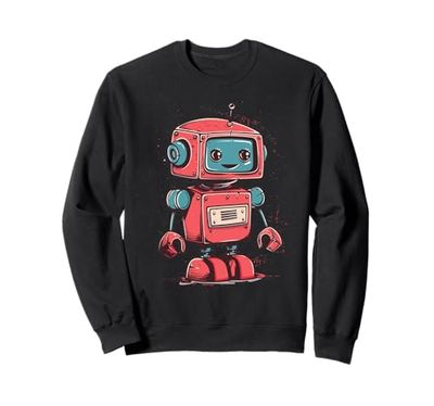 Cute little Robot, Vintage Kids Robot Sweatshirt