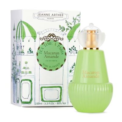 JEANNE ARTHES - Eau de Parfum Femme French Way Of Life - Tea Time à Paris - Macaron Amande - Fruité & Floral - Amande et Fleur d’Oranger - Fabriqué en France à Grasse - Cadeau femme - 100 ml