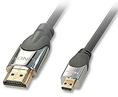 LINDY 41422 HDMI High Speed Kabel Type A/D 2m met Ethernet grijs