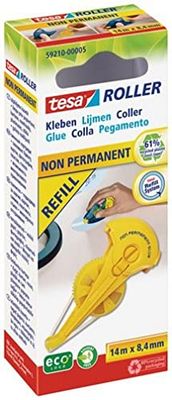 tesa Reciclado y Eco friendly No Permanente 8.4mm x 14m pegamento Rollser Refill, 5 paquetes
