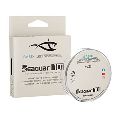 Seaguar/Kureha America LLC Basix 100% Fluorocarbon 200 Yard Vislijn (4,5 kg), helder