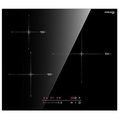 GASLAND Chef IH603BF-DE Table de cuisson à induction encastrable 60 cm 3 zones de cuisson, Table de cuisson autarcique 3 plaques avec Slider Touch, PowerBoost, fonctions maintien au chaud, 6600W
