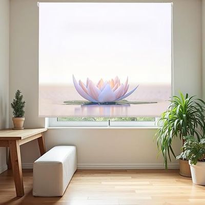 Blindecor Digital Store Enrouleur translucide imprimé Famille Zen Modèle Z-LOTUSCALM 150 x 180 cm Dimensions du Tissu 146 x 175 cm