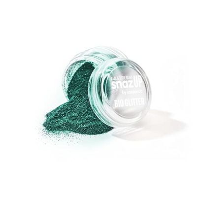 Snazaroo Bio Glitter Face and Body Paint, Biodegradable Fine Gliter, Turquoise Colour, 5g