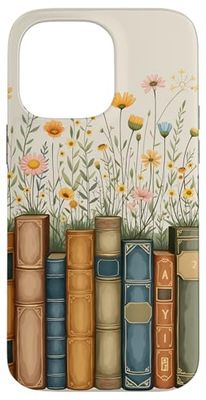 iPhone 14 Pro Max Bookworm Floral Bookish Flower Book Theme Case
