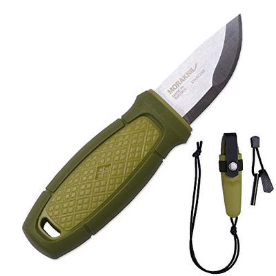 Morakniv Met groen kunststof handvat Eldris Neck Mes, meerkleurig, één maat