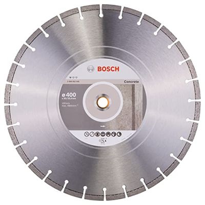 Bosch Professional 1 x disco giratório de diamante padrão para concrete, para concreto, concreto poroso, Ø 400 x 20/25,40 x 3,2 x 10 mm, acessórios para serra de mesa, serra a gasolina