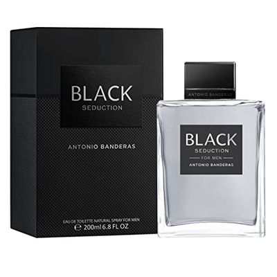 Antonio Banderas Perfumes - Black Seduction - Eau de Toilette pour Homme, parfum boisé ambré - 200 ml