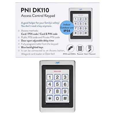 Toegangscontrole toetsenbord PNI DK110, stand alone, exterieur en interieur, IP54