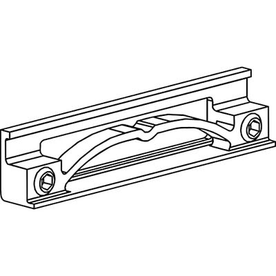HAWA Regal A 25 H/GR Intermediate Stopper (Sliding Door Fitting) Set for 3 Sliding Doors Steel