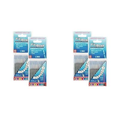 Pikdent Scovolini Interdentali - Anima In Acciaio Rivestito E Setole In Tynex - Misura 1 Grigio 0,4 Mm Cilindrico - 20 Scovolini (Confezione da 2)