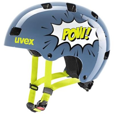 uvex kid 3, Fietshelm Unisex kinderen, stone blue pow, 55-58 cm