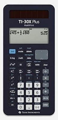Texas Instruments 30XPLMP/TBL/3E1/A - Calcolatrice scientifica a 4 righe TI-30X Plus Mathprint, Nero