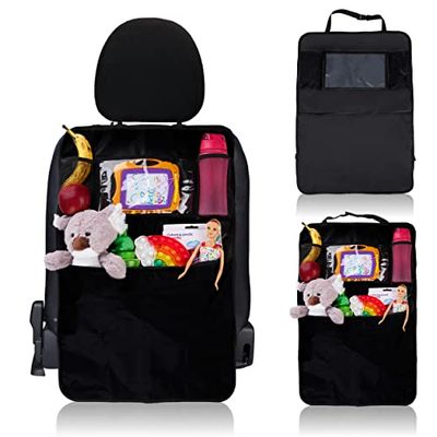 All Ride Car Seat Organiser - 70 x 45 cm - Multiple Storage Compartments - Phone/Tablet Storage - Easy to Attach - Black
