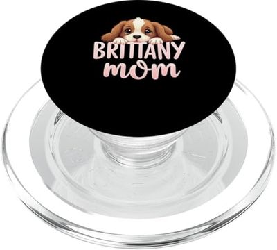 Brittany Mom Dog Brittany Spaniel Mama Cute Puppy PopSockets PopGrip for MagSafe