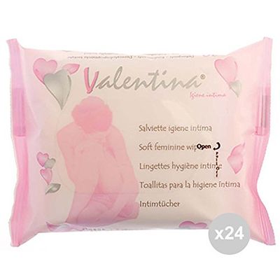 Frilly Set 24 Valentina doeken Intime x 20 doeken van corpo, meerkleurig, 24 stuks