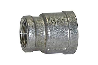 RIEGLER 111887-267.06-ES reduceringsmugg, rund, G 3/4 i., G 3/8 i., rostfritt stål 1,4408, 1 st.