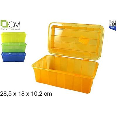 CM 102894 Contenedor Plasticos, 28.5 X 118 X 10.2 Cm, Multicolor, 15.1 x 18.3 x 15.3