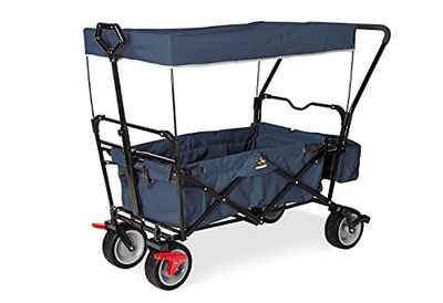 Pinolino 238021 Jump vouwwagen Paxi Dlx Comfort met rem, zonnekap, draagtas, comfortabele drukgreep, lading 70 kg, marineblauw