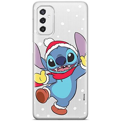 ERT GROUP mobiltelefonfodral för Samsung M52 5G originalt och officiellt licensierat Disney mönster Stitch 009 optimalt anpassad till formen på mobiltelefonen, gedeeltelijk transparant