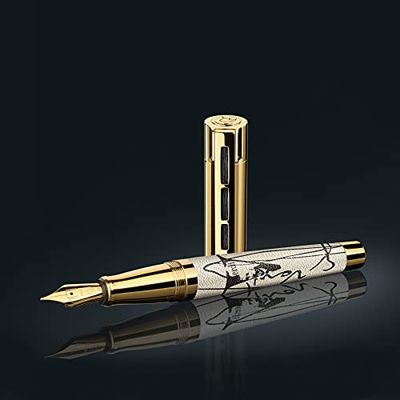 J.S. Staedtler Giuseppe Verdi vulpen, verguld, handgeslepen 18 kt. gouden veer, M, 9PT1GVM