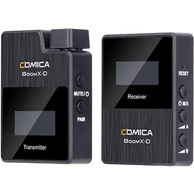 COMICA BoomX-D D1 - Micrófono inalámbrico con transmisor y Receptor para cámara y Smartphone