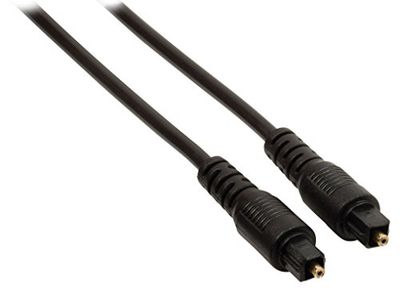 Valueline VLAP25000B10 - Cabo de áudio ótico digital TosLink SPDIF, conector macho para conector macho, preto, 1 m