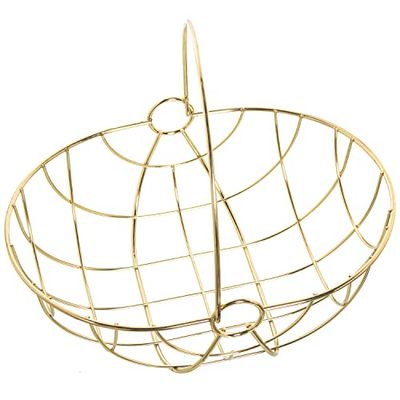 FRUTERO C/ASA METAL DORADO 29X22X12/24,5CM