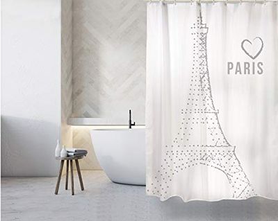 MSV Cortina de Ducha polyester180x200cm Mon Amour, 200x180 cm