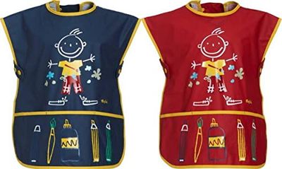 Playshoes unisex barn Malschürze målning förkläde, 8 - Röd, en storlek
