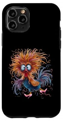 Crazy Chicken in Pink Heels Color Case for iPhone 11 Pro