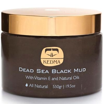 Kedma - Dead Sea Black Mud - Revitalizing Treatment for Dry and Irritated Skin - With Natural Oils and Soothing Extracts - 550g