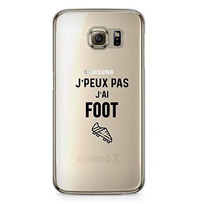 Zokko Beschermhoesje voor Samsung S6 Jpeux Pas J'Ai Foot - zacht transparant inkt zwart