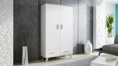 Cama LOTTA SZAFA placard et armoire de chambre à coucher 2 portes(s) Chêne de Sonoma, Blanc
