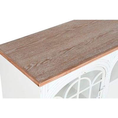 Home ESPRIT Meuble TV Blanc Naturel Métal Sapin 150 x 36 x 56 cm