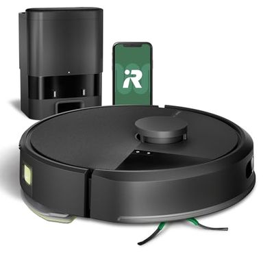 iRobot Roomba® 105 Combo + AutoEmpty Dock Robotstofzuiger met Dweilfunctie - 7000 Pa Zuigkracht - LiDAR-navigatie - Schoonmaak- en vermijdzones - 4 Zuigniveaus - Ideaal voor huisdieren - Zwart (Y3510)