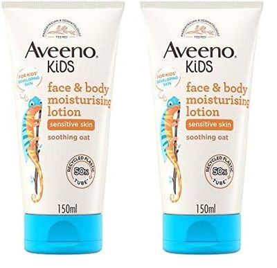 Aveeno Baby Kids Face & Body Moisturising Lotion (Pack of 2)