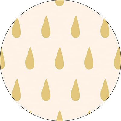 Bonateks, Ronde digitaal bedrukte muismat, antislip onderkant, voor kantoor en thuis, diameter: 22 cm