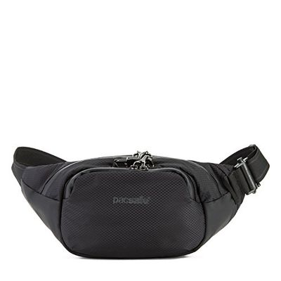 Pacsafe Venturesafe X Waistpack Anti-Theft Belt Bag, Anti-Theft Hip Bag, hipbag, preto e azul marinho:, 38 cm, Bolsa de cintura de marcha
