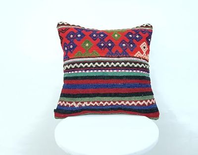 Kelim Cuscino 40x40 cm fatto a mano turco prodotto federe kilim dekorativo orientale etnici cuscino 1592