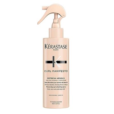 KÉRASTASE Curl Manifesto - Refresh Absolu - Spray Cheveux Deuxième Jour - Hydratation & Anti-Frisottis - Miel de Manuka & Céramides - Cheveux Bouclés - Frisés & Crépus - 190 ml
