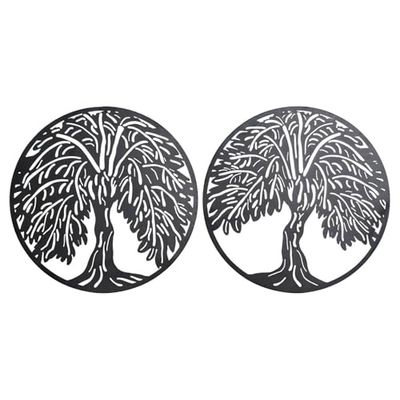 DECORACION PARED METAL 40X1X40 ARBOL 2 SURT.