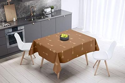 Bonamaison köksdekoration, bordsduk, lila, svart, 140 x 140 cm – designad och tillverkad i Turkiet
