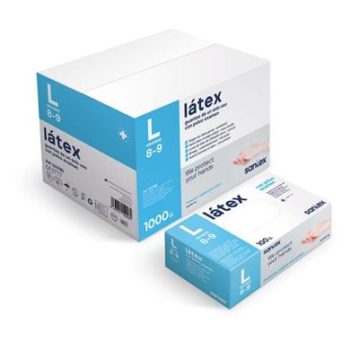 Santex 2000 Internacional Lot de 100 gants poudrés jetables en latex