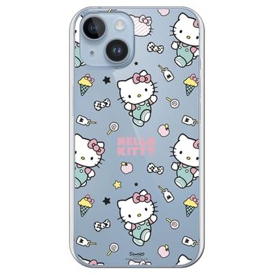 Personalaizer Coque Souple Compatible avec iPhone 15 Plus Hello Kitty Stickers