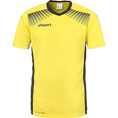 uhlsport Goal Trikot Ka, Maglietta Uomo, Giallo limone/nero, 116