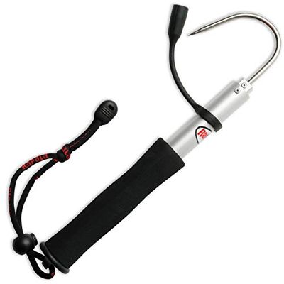 Rapala - ProGuide Fishing Gaff Telescopische Gaffer - Aluminium Visboner - Lichtgewicht Visuitrusting - Met Haakbescherming - Ergonomische Handgreep - 60cm Uitgevouwen en 25cm Opgevouwen - Grijs/Zwart