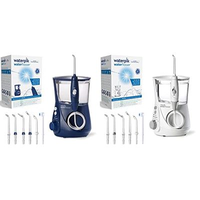 Waterpik Ultra Irrigador de Sobremesa Profesional + Ultra Irrigador de Sobremesa Profesional con Agua a Presión y Sistema Avanzado de Control de Presión Mediante