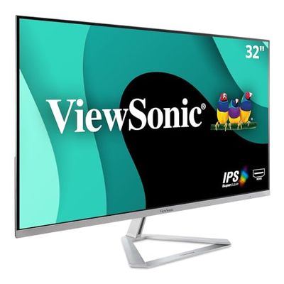 ViewSonic VX3276-4K-MHD 32" 4K UHD, HDR, HDMI, DP, mDP, Eye-Care, Eco-Mode, Altavoz, Plateado-Negro