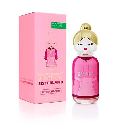 Benetton - Sisterland Pink Raspberry, Eau de Toilette for Women - Long Lasting - Fresh, Young and Modern Fragance - Floral, Neroli and Musk Notes - Ideal for Day Wear - 80 ml